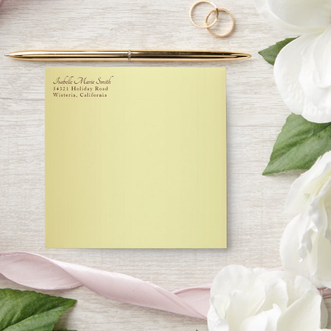 Square Gold Metallic Colour Wedding Invitation Envelope (Wedding)