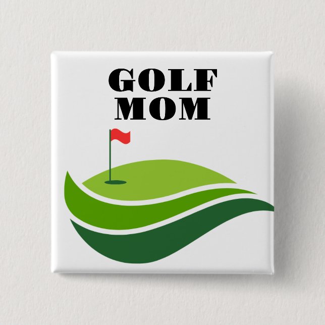 Square "Golf Mom" Button (Front)