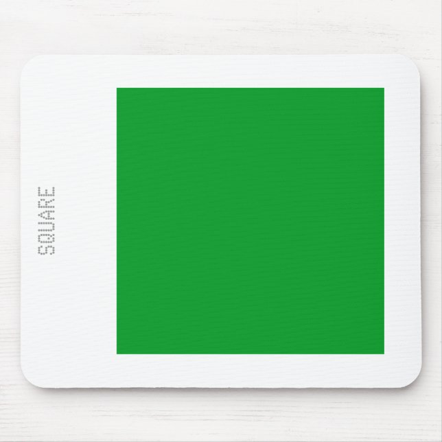 Square - Grass Green and White Mouse Pad (Front)