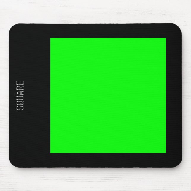 Square - Green and Black Mouse Pad (Front)