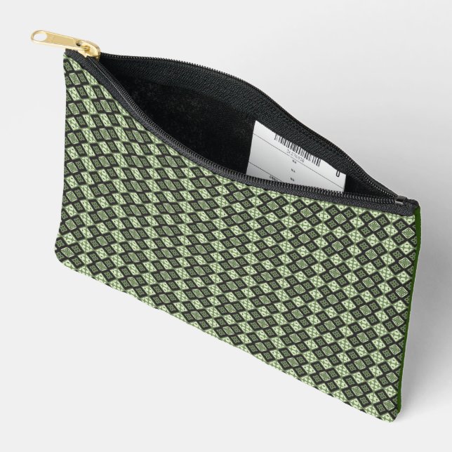 square green texture tile classic fashion gift coo accessory pouch (Open)