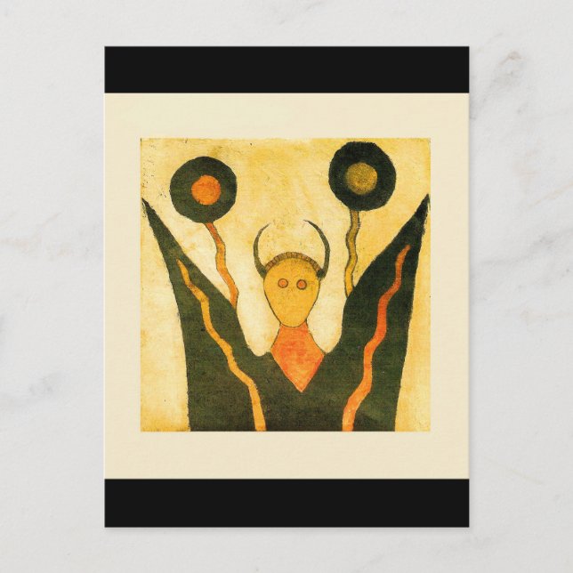 Square Hand Drum Native American Ceremonial Postcard (Front)