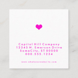 square heart appointment reminder card