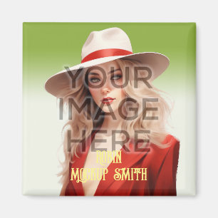 Square Hit My Pics Photo Personalize Custom Magnet