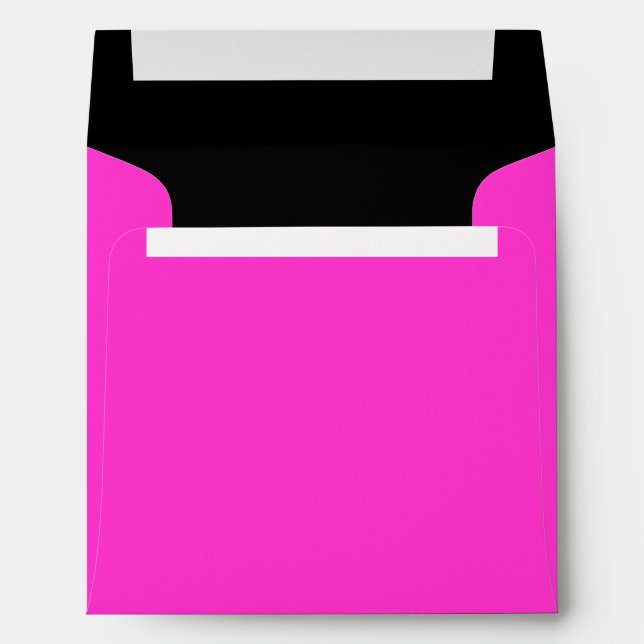Square Hot Pink and Black Colour Combo Envelopes (Back (Bottom))