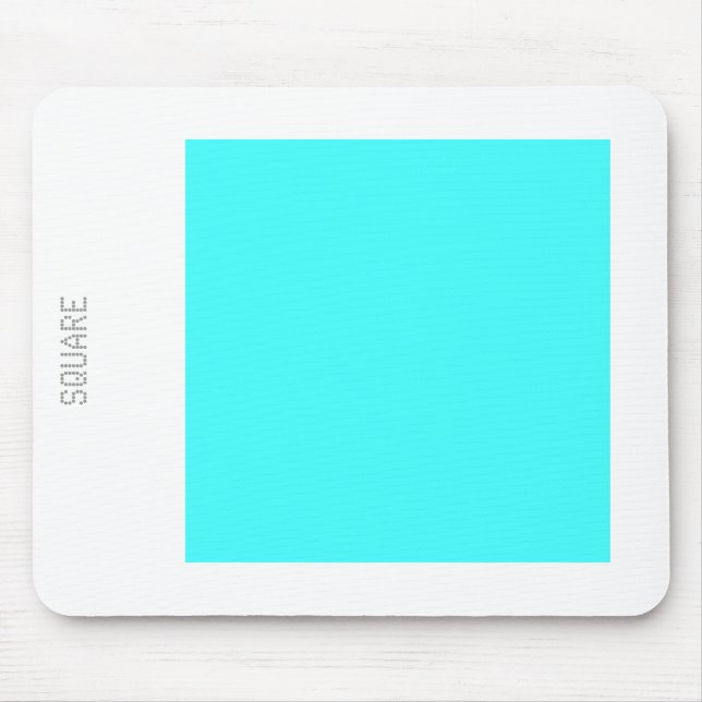 Square - Ice Blue and White Mouse Pad (Front)