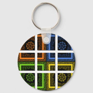 Square in a box keychain