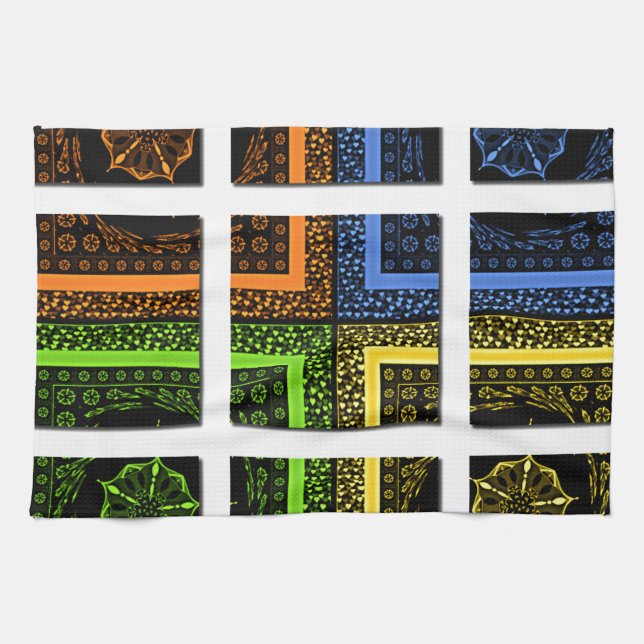 Square in a box kitchen towel (Horizontal)