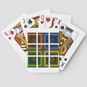 Square in a box playing cards