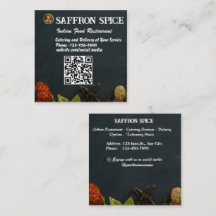 Square Indian Restaurant Business Card