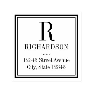 Square Initial Return Address Self-Inking Stamp