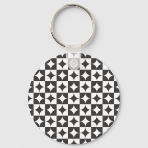 square intersecting circle keychain