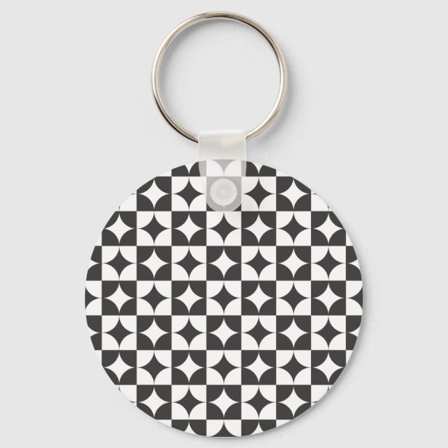 square intersecting circle keychain (Front)