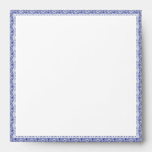 Square Italia Blue Lemon Wedding Envelope