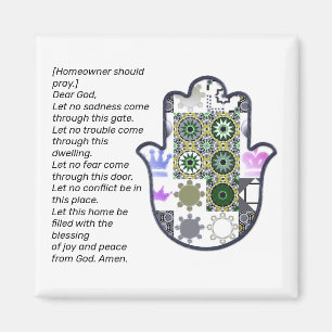 Square Khamsa Hand Magnet 1 Owner