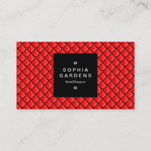 Square Label 01a - Dragon Scale Pattern Business Card