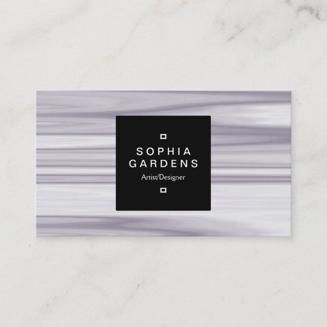 Square Label 01a - Light Ripples Business Card (Front)