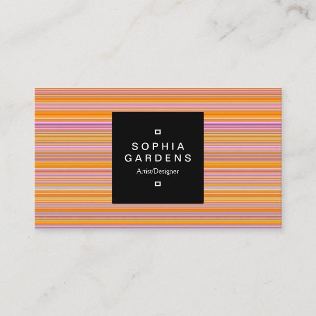 Square Label 01a - Scan Lines 02 Business Card (Front)