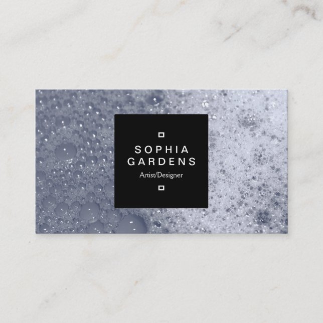 Square Label 01a - Soap Bubbles 03 Business Card (Front)