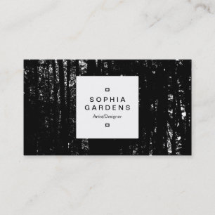 Square Label 03a - Dark Wood Business Card