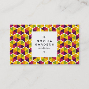 Square Label 03a - Hexagonal Pattern 01 Business Card