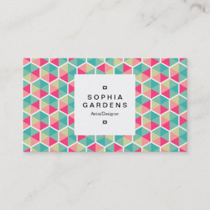 Square Label 03a - Hexagonal Pattern 02 Business Card