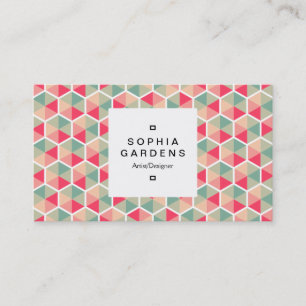 Square Label 03a - Hexagonal Pattern 04 Business Card