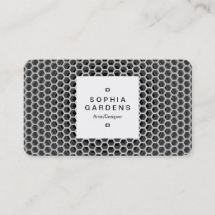 Square Label 03a - Honeycomb Cool Business Card