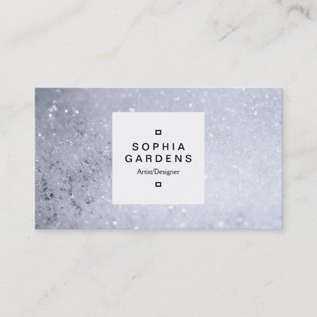 Square Label 03a - Soap Bubbles Business Card (Front)