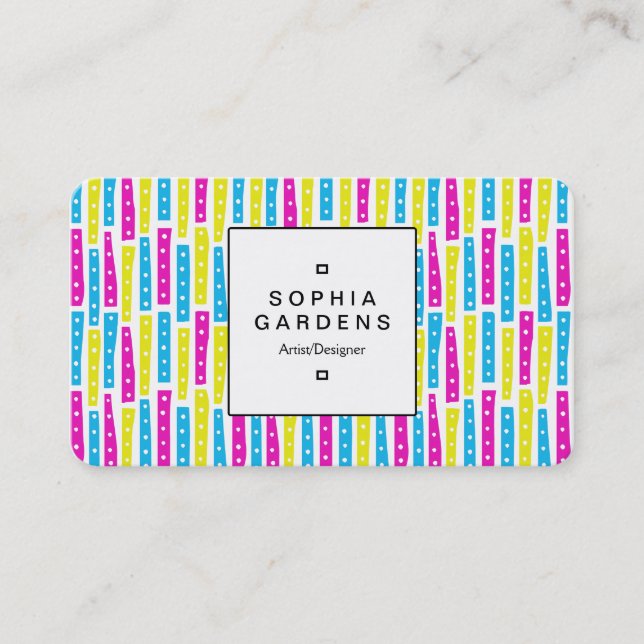 Square Label 04 - Abstract Business Card (Front)