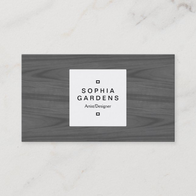 Square Label 04 - Dark Grey Business Card (Front)