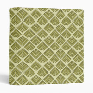 Square Leaf Pattern Gold Lime Light Binder