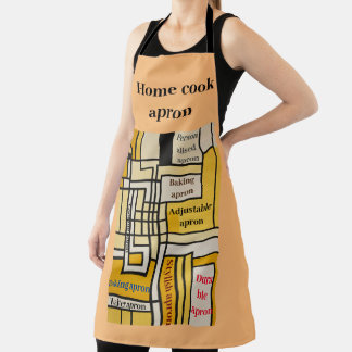 Square Line with Yellow Pattern Design -  Apron