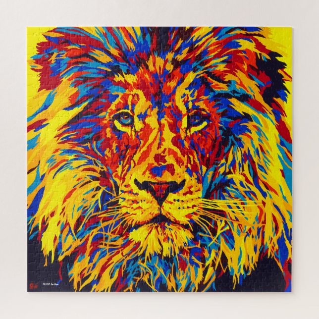 Square Lion Puzzle (Vertical)