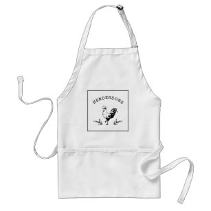 Square Logo Rustic Rooster Personalized Standard Apron