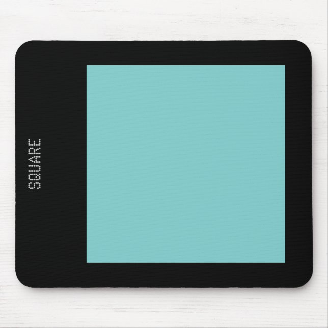 Square - Lt Blue Green and Black Mouse Pad (Front)