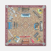 SQUARE MAGNET OF THINGS TO DO IN WINSLOW ARIZONA