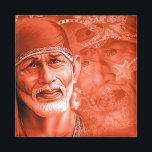 Square Magnet - Sai baba<br><div class="desc">Square Magnet Make custom magnets for work and home! Put your favourite image on a square magnet, or customize any existing design for your fridge or file cabinet. •2" x 2" – Standard Size. •Printed on 100% Recycled Paper. •Covered with scratch- and UV-resistant Mylar. •No minimum order. •Both round and...</div>
