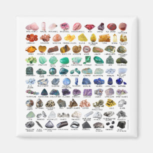 Square Magnet The Crystal Collection Rainbow Rocks