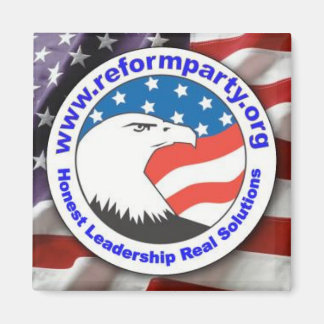 Square Magnet with Reform Party Logo
