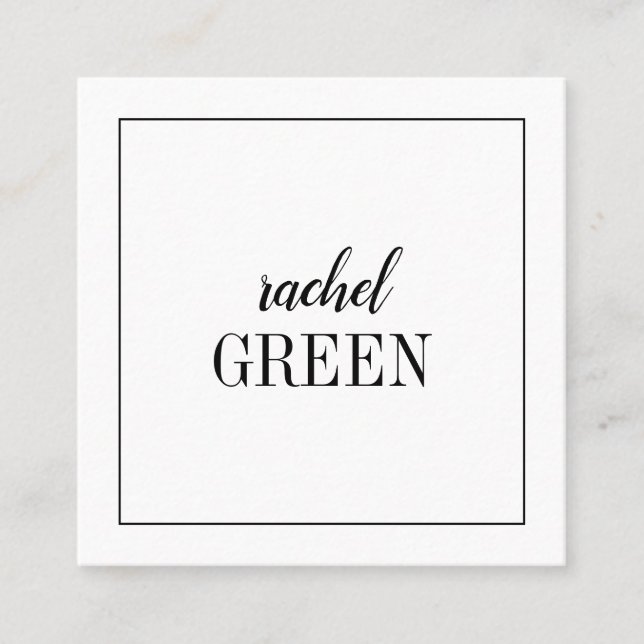 Square minimalist card (Front)