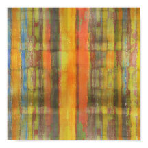Square Modern Art Earth Colours Poster