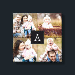 Square Monogram Custom Photo Canvas Print<br><div class="desc">Upload your photo to create a one-of-a-kind gift for yourself or someone else! See our complete collections at berryberrysweet.com. Custom colours also available upon request. Design © berryberrysweet.com</div>