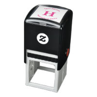 Square Monogram Stamp with Upper and Lower Lines
