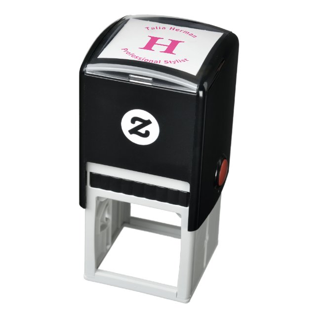 Square Monogram Stamp with Upper and Lower Lines (Product)