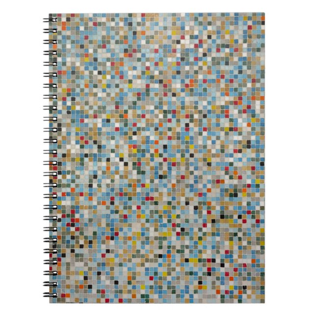 Square Mosaic Multi-coloured Tile Pattern (Photo) Notebook (Front)
