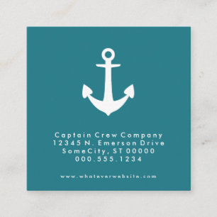 square nautical anchor appointment reminder card
