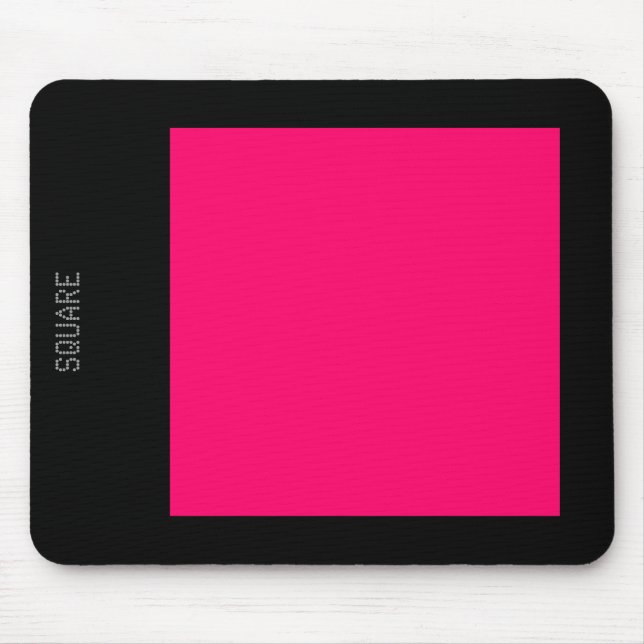 Square - Neon Red and Black Mouse Pad (Front)