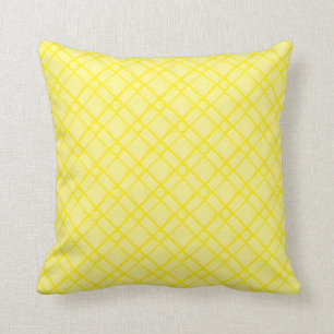 Square Oblong Circle From Yellow Textured Shapes Throw Pillow