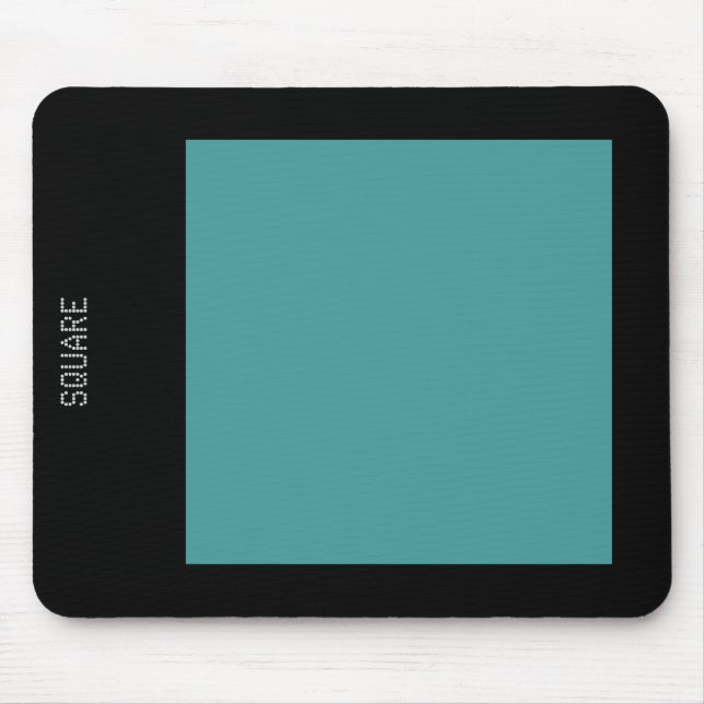 Square - Ocean Green and Black Mouse Pad (Front)